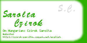 sarolta czirok business card